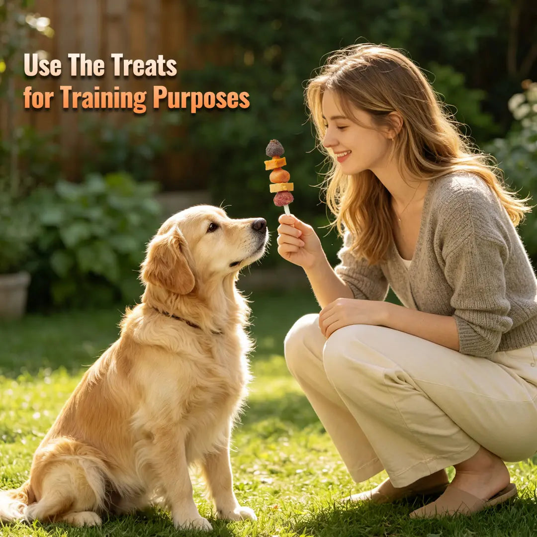「Buy 1 Get 1 Free」Jungle Calling Chicken, Duck, Beef, Sweet Potato & Pumpkin Kabob Dog Treats, Multi-Flavor Dog Chews, Rawhide Sticks, Chew Sticks, Kabob Treats, Pet Snacks, Reward Treats, Training Treats, Dog Snack Sticks,