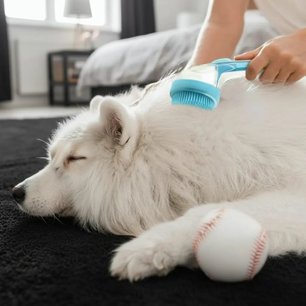 2026 Innovative 2-In-1 Pet Bath & Grooming Brush with Integrated Shampoo Dispenser, Non-Slip Ergo Grip, Deshedding Grooming Tool for Home Use Dog & Cat Care, Promotes Better Circulation, Non-Slip Grip, Reduces Shedding